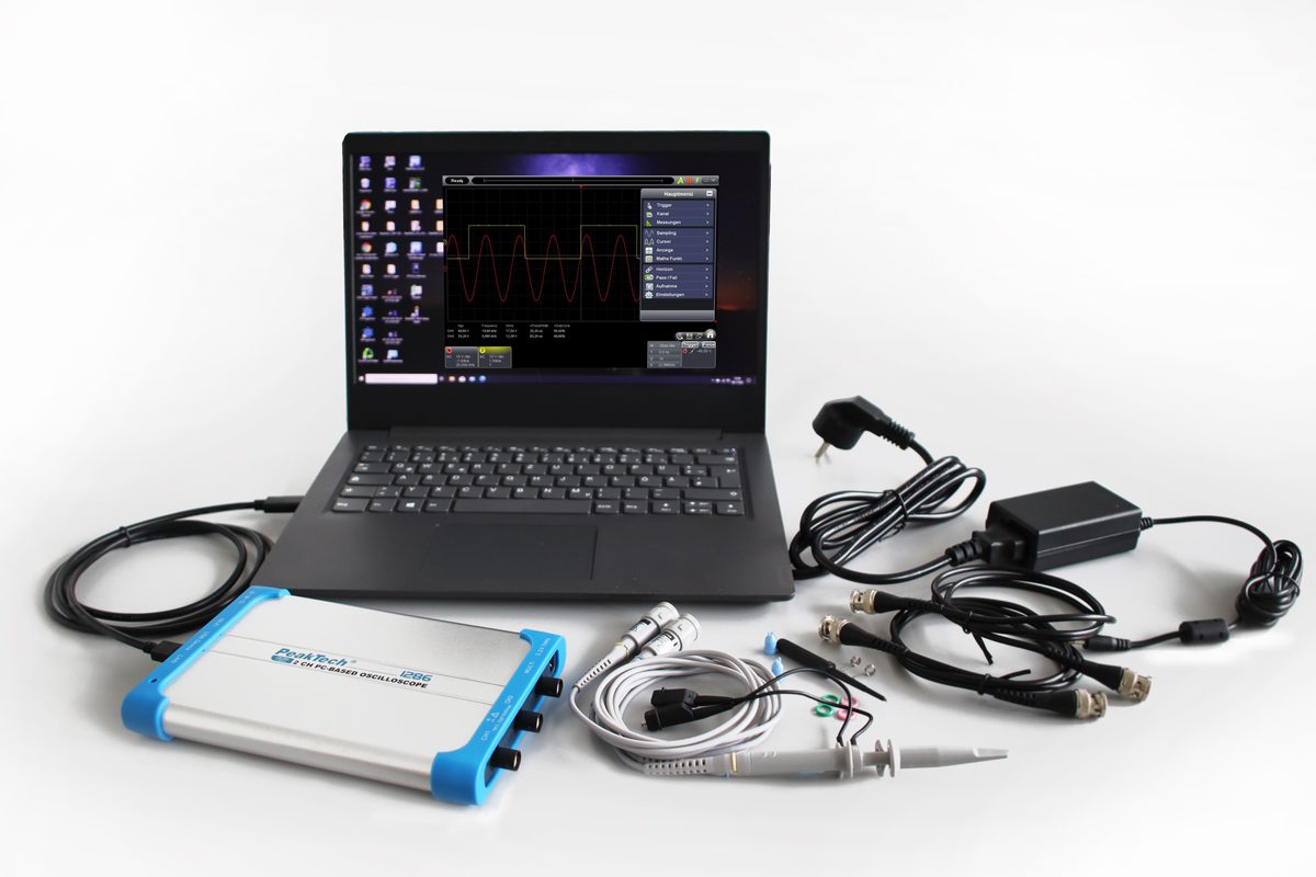 PC oscilloscope, 100 MHz, 2 channels, 1 GS/s, USB and LAN, P 1286