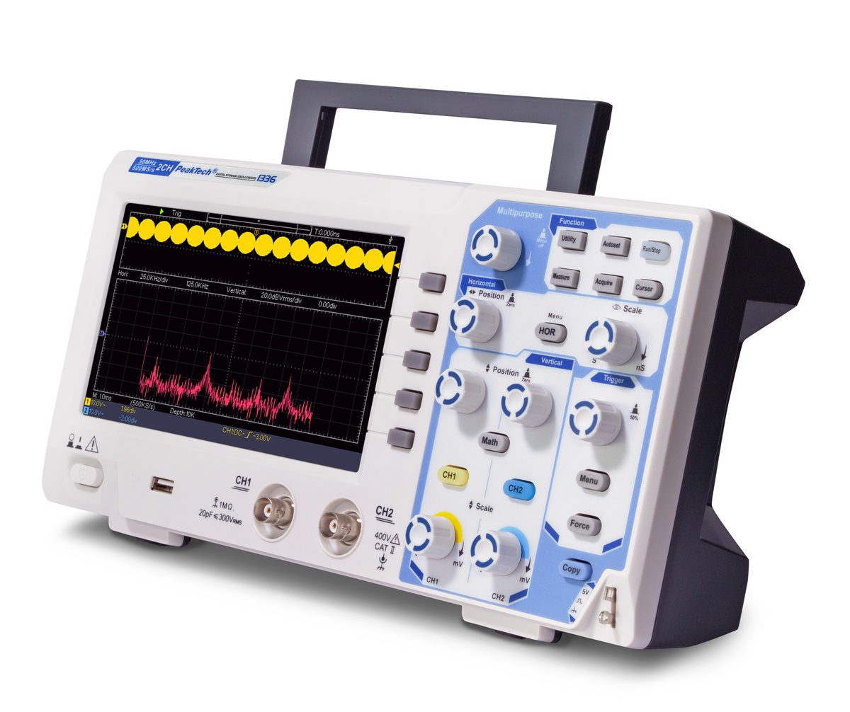 Digital storage oscilloscope, 50 MHz, 2 channels, 500 MS/s, P 1336