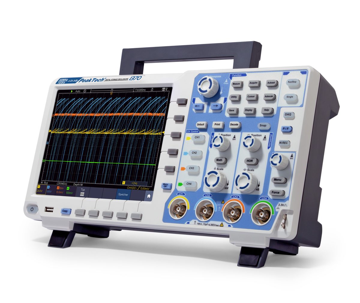 Skārienekrāna osciloskops, 60 MHz, 4 kanāli, 1 GS/s, P 1370