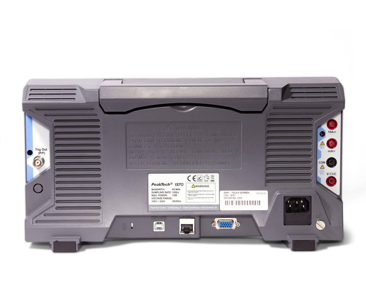 Skārienekrāna osciloskops, 60 MHz, 4 kanāli, 1 GS/s, P 1370
