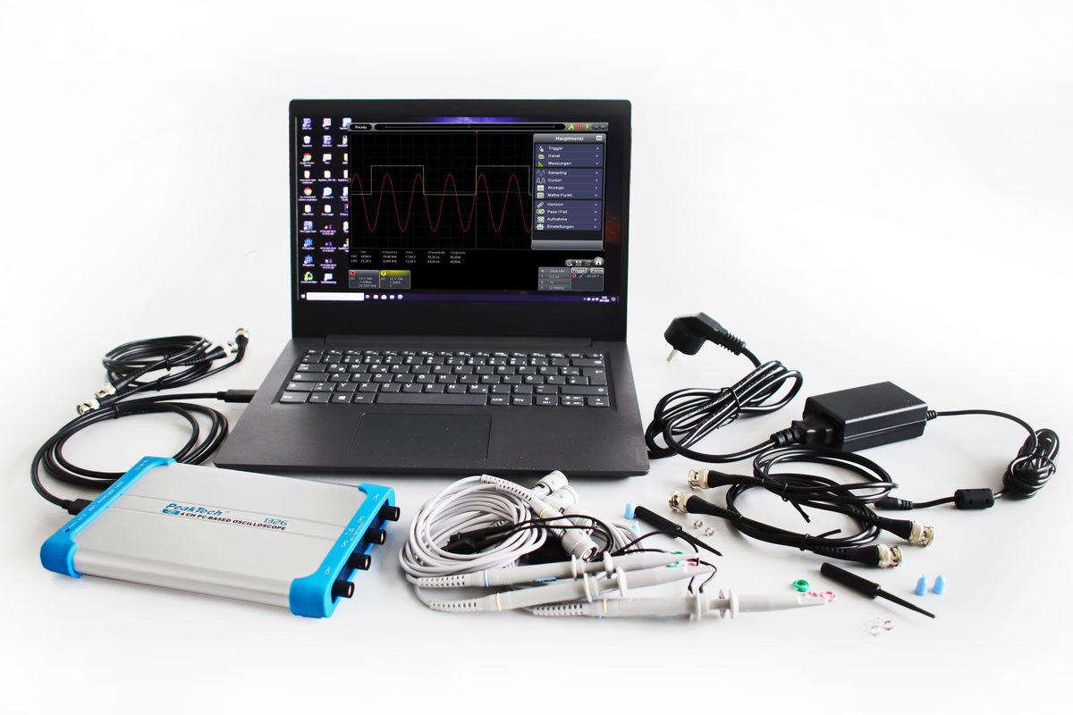 Datora osciloskops, 70 MHz, 4 kanāli, 1 GS/s, USB un LAN, P 1326