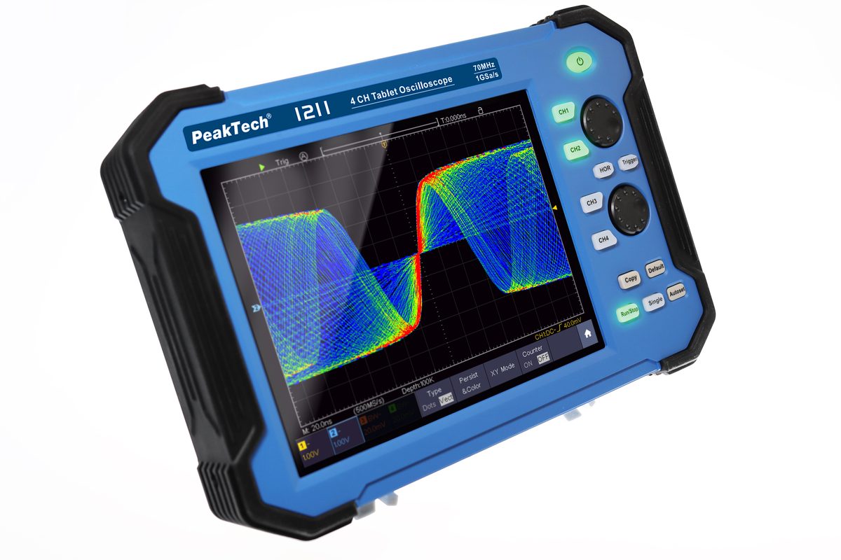 Tablet oscilloscope, 70 MHz, 4 channels, 1 GS/s, P 1211