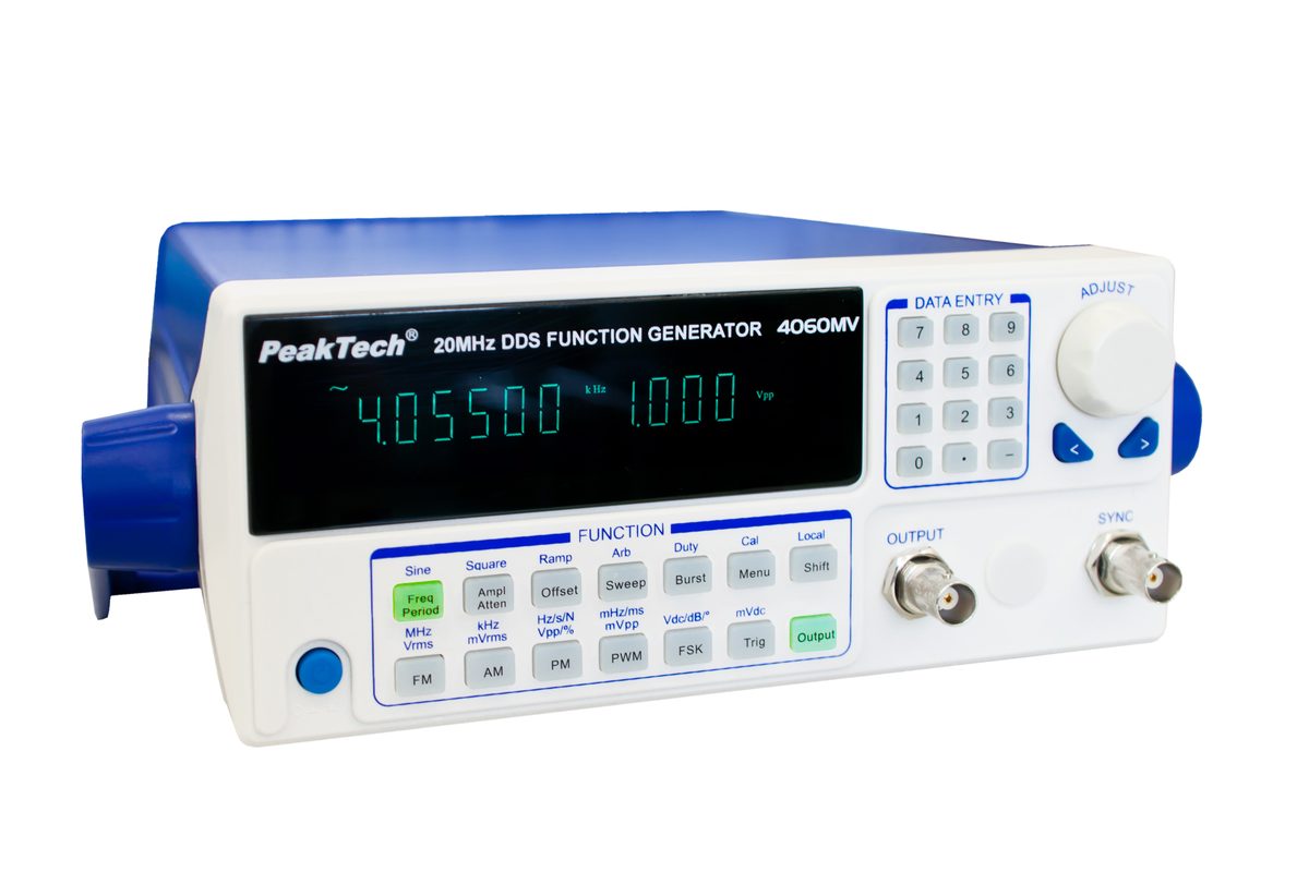 DDS funkciju ģenerators, 10 µHz–20 MHz, P 4060 MV