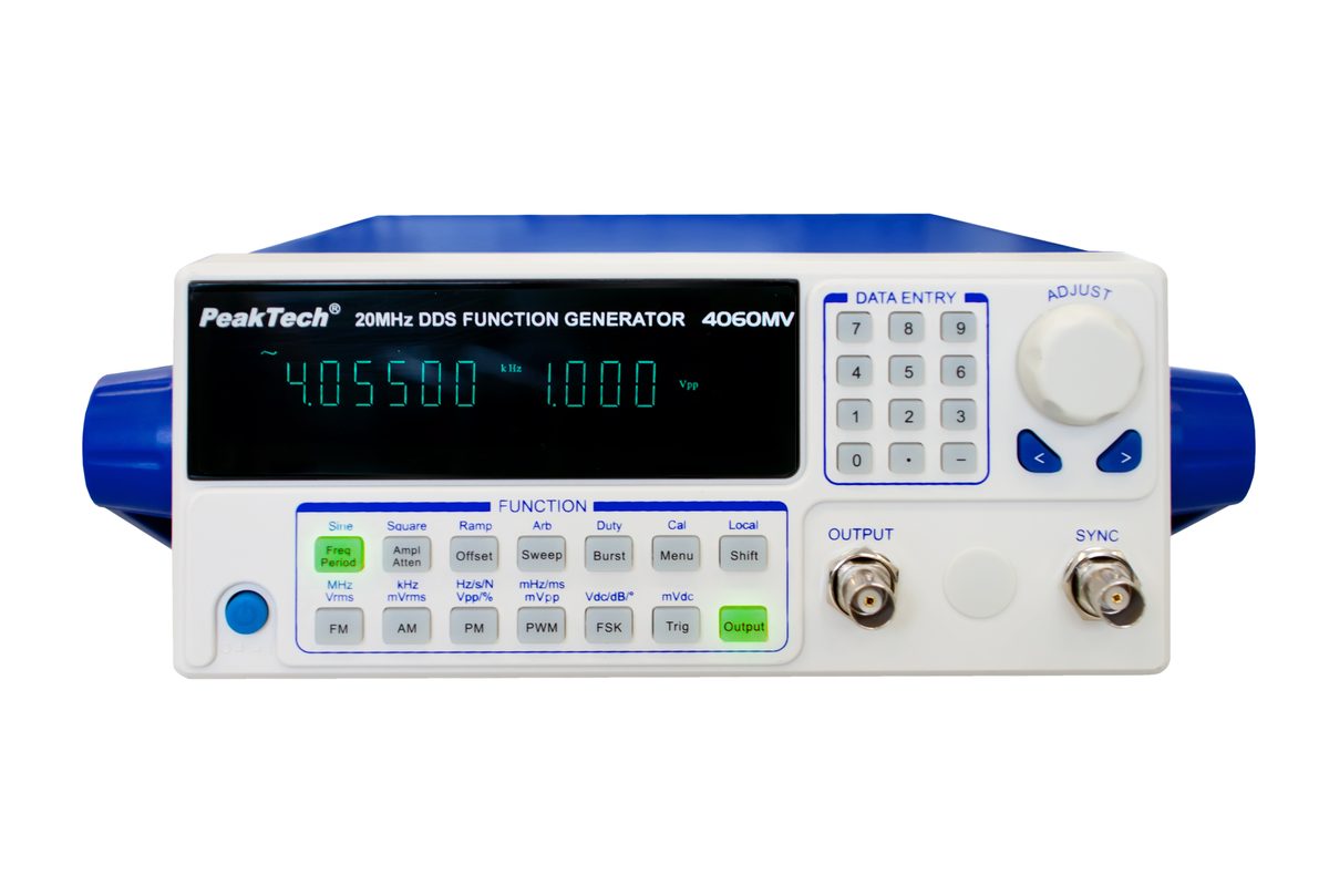 DDS funkciju ģenerators, 10 µHz–20 MHz, P 4060 MV