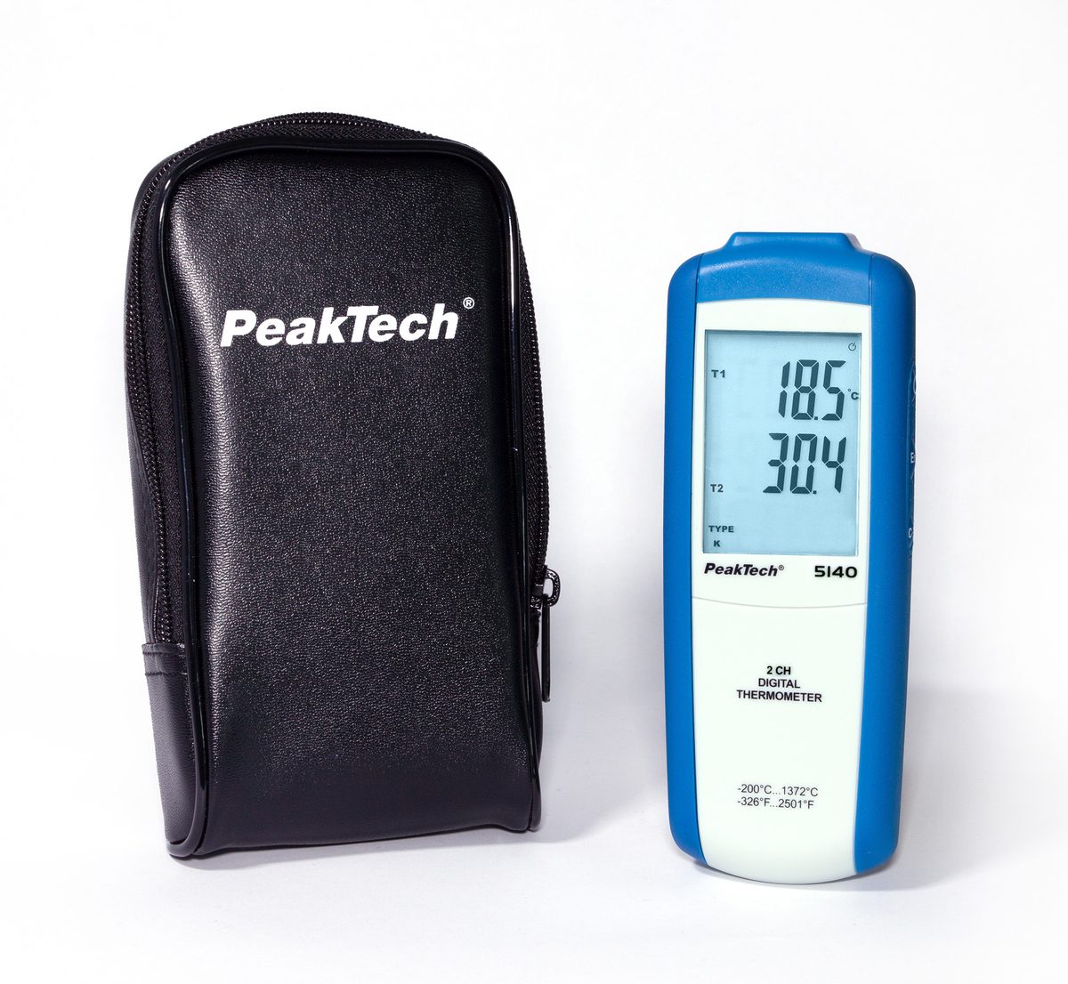 Digital thermometer, 2 channels, −200…+1372 °C, P 5140