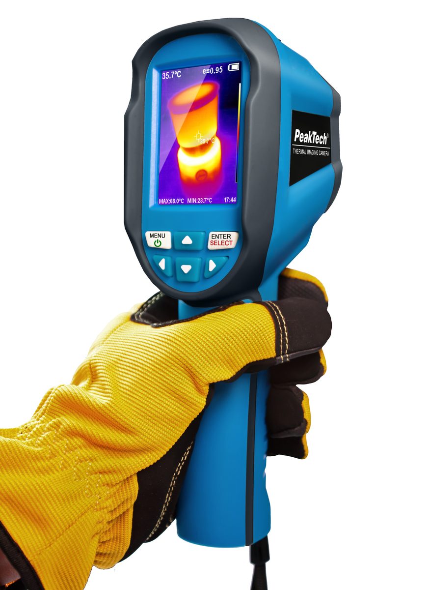 Thermal imaging camera, 220 × 160 pixels, −20…+550 °C, photo and video, P 5610 B