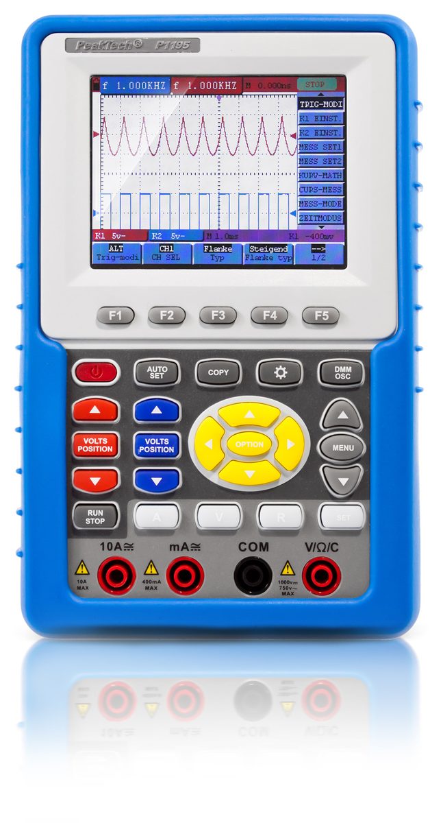 Rokas osciloskops, 100 MHz, 2 kanāli, 1 GS/s, P 1195