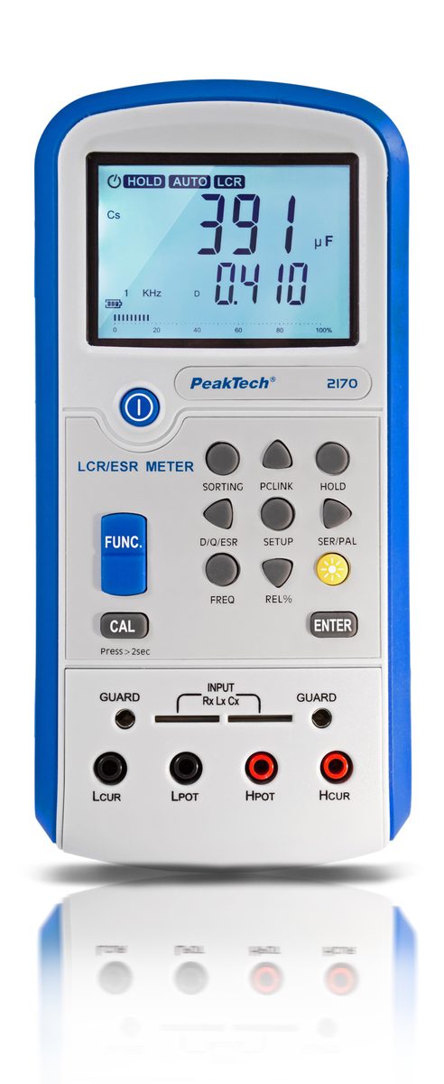 LCR/ESR mērītājs, 100 Hz–100 kHz, USB, P 2170