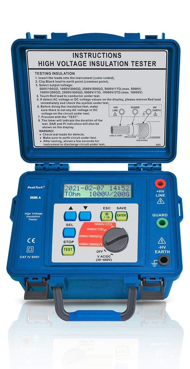 Измеритель изоляции, 1000 V…10 kV/2 TΩ, P 2685 A