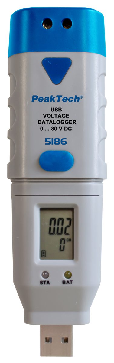 USB data logger for DC voltage, 0 … 30 V, P 5186