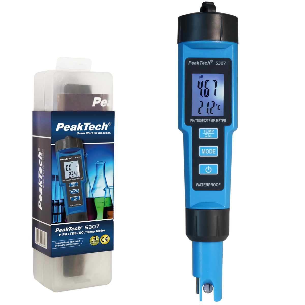 4-in-1 pH meter for pH / EC / TDS / temperature, P 5307