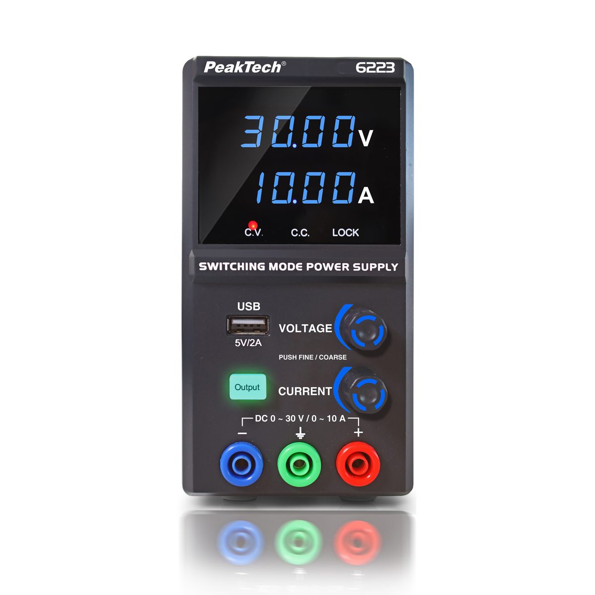 Impulsu barošanas avots 0 - 30 V / 0 - 10 A DC, P 6223
