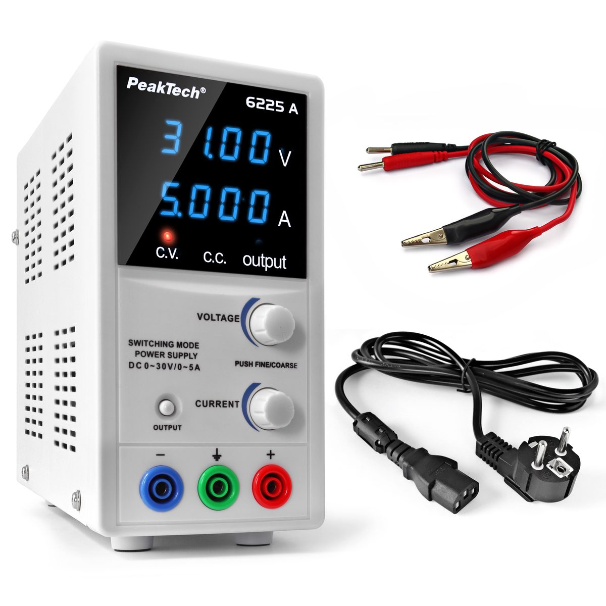 Impulsu barošanas avots 0 - 30 V/0 - 5 A DC, P 6225 A