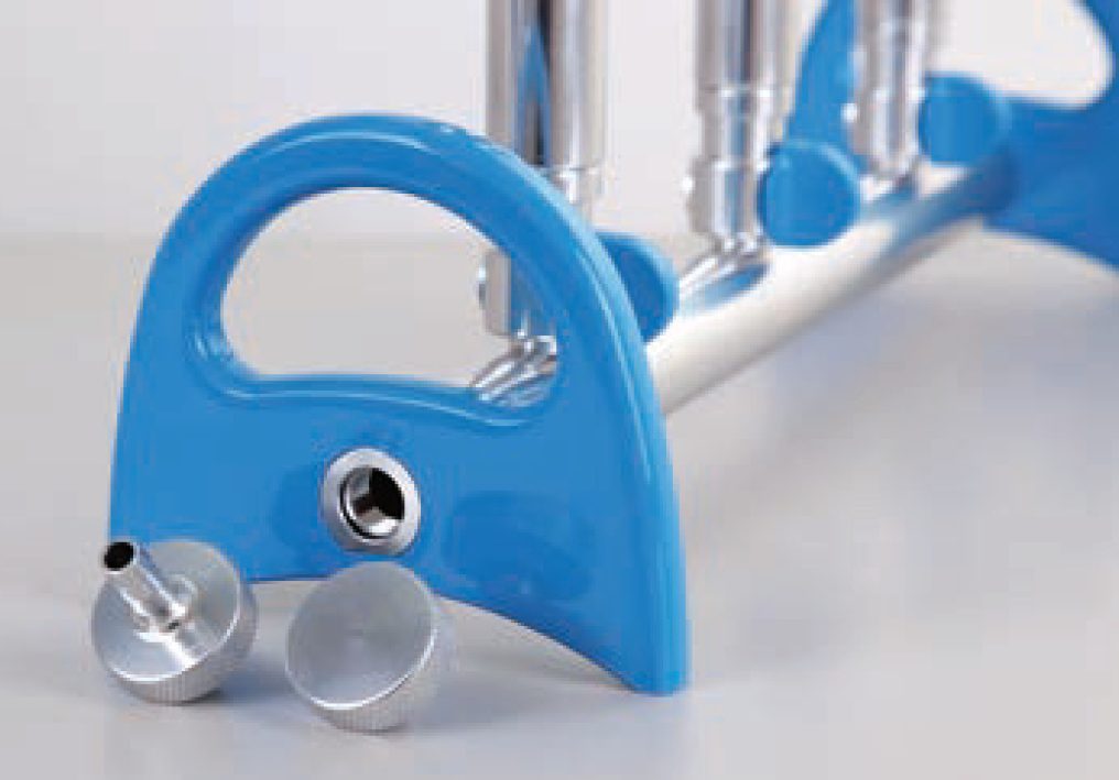 MultiVac X10-MS Manifold, 3 or 6 Positions, Aluminium with Stopper Connection