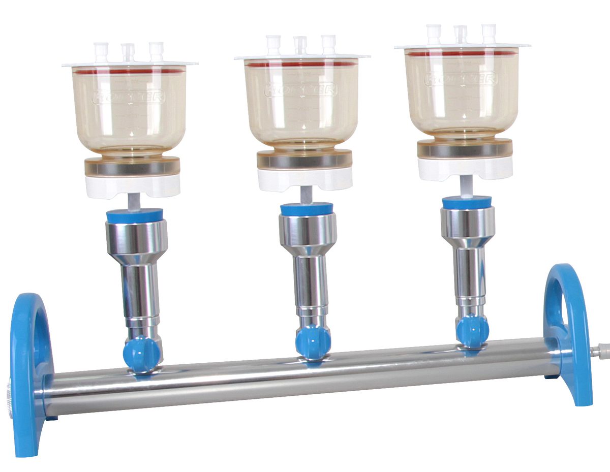 MultiVac X10-MS Manifold, 3 or 6 Positions, Aluminium with Stopper Connection