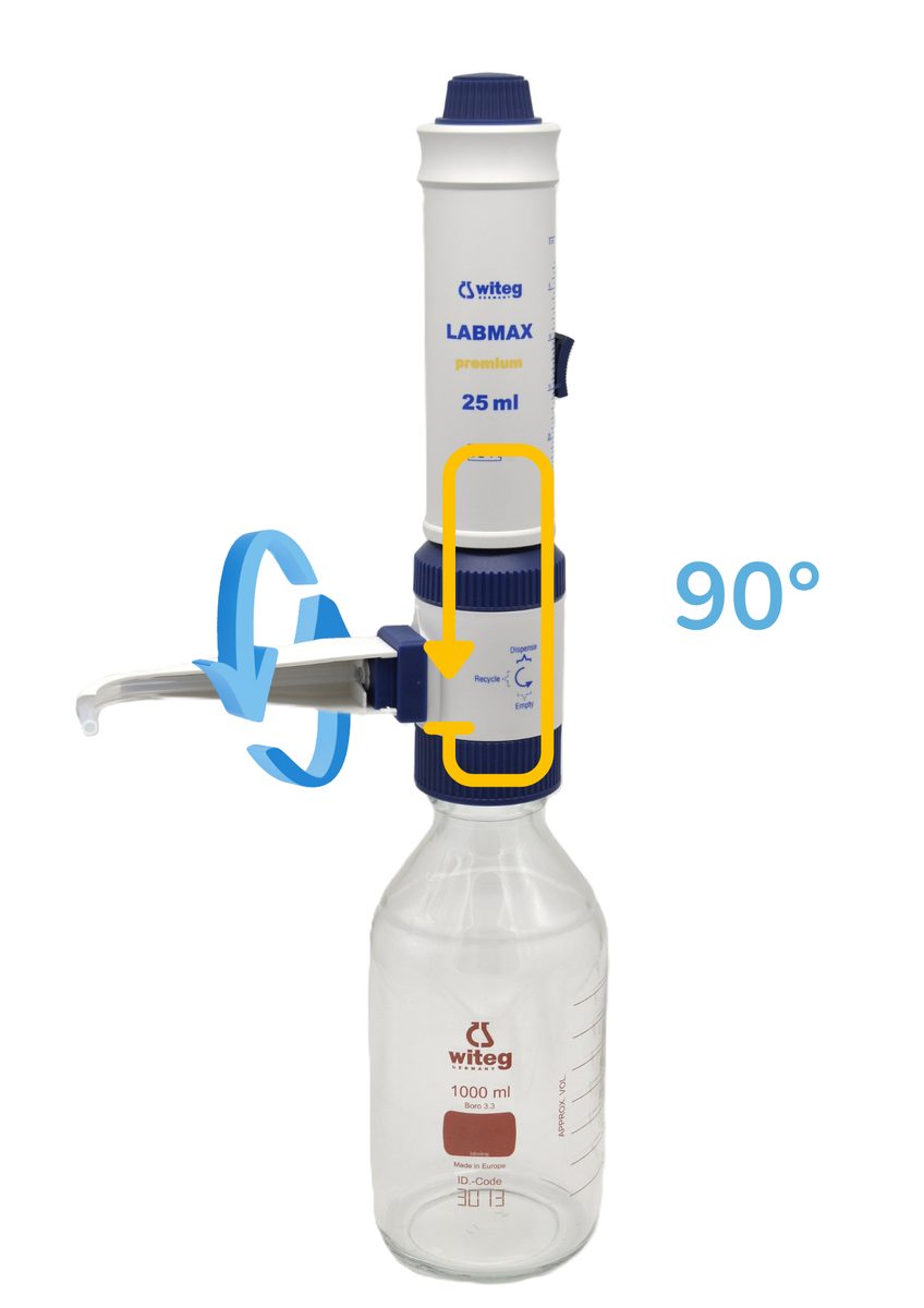 Pudeles augšdaļas dozators LABMAX premium