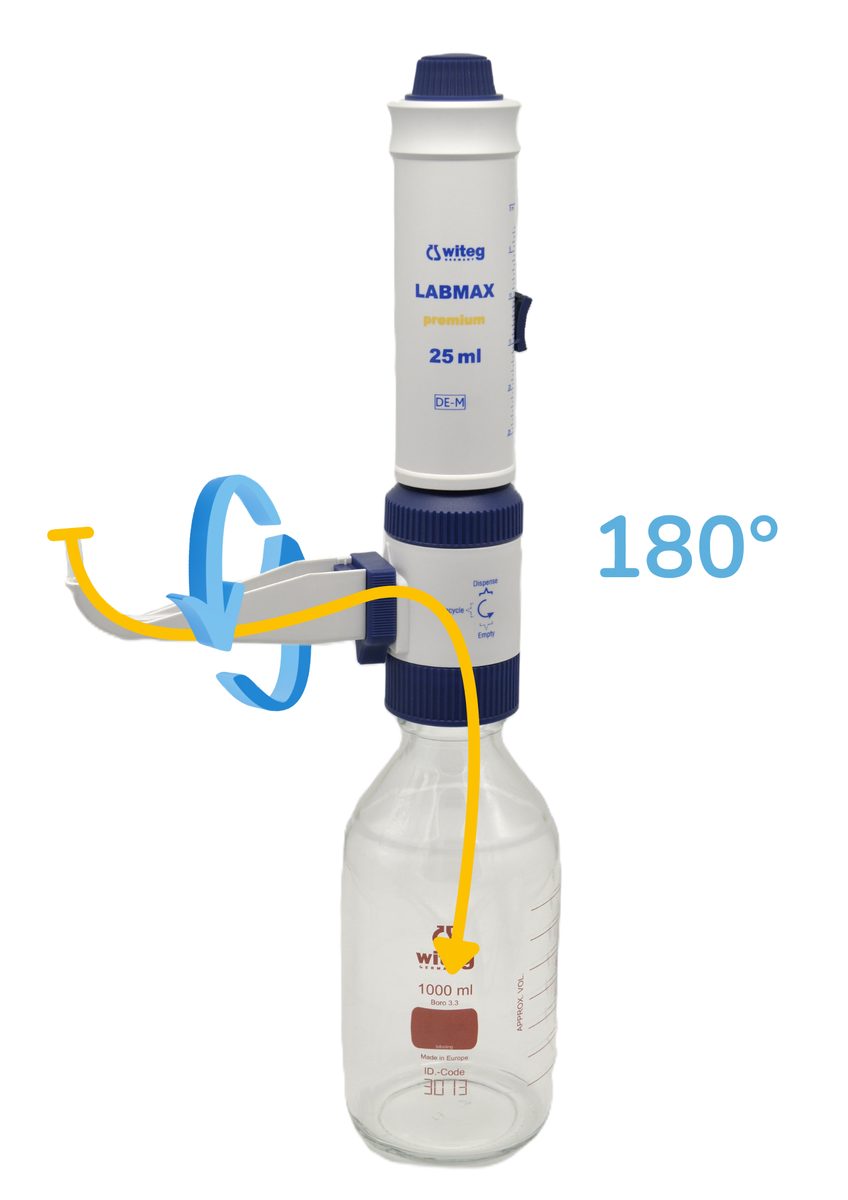 Pudeles augšdaļas dozators LABMAX premium