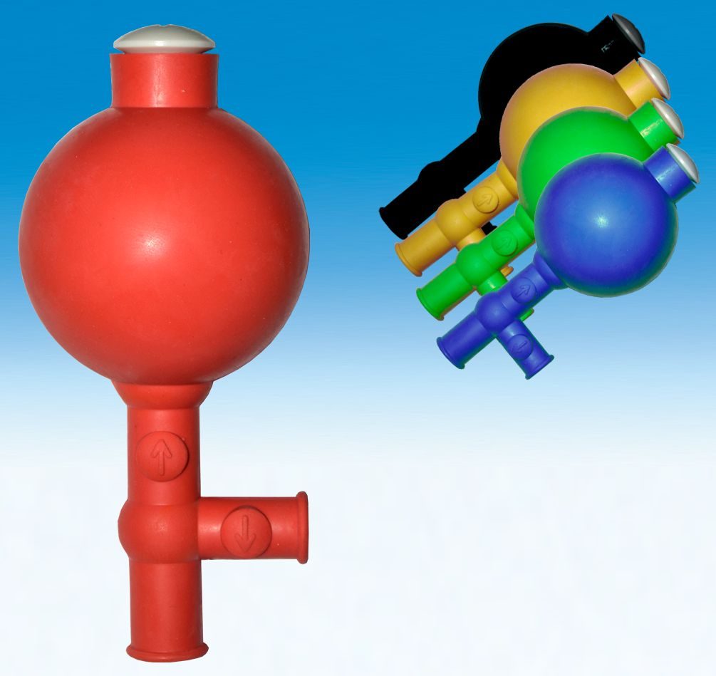 Pipetēšanas palīglīdzekļi — pipetēšanas bumbieri