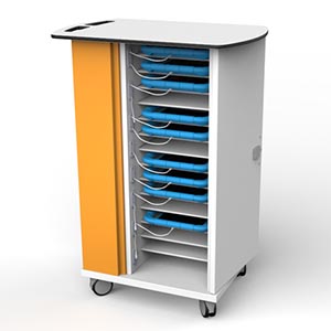 iPad onView2 smartControl USB-C uzlāde (20W) ratiņi oranžs panelis